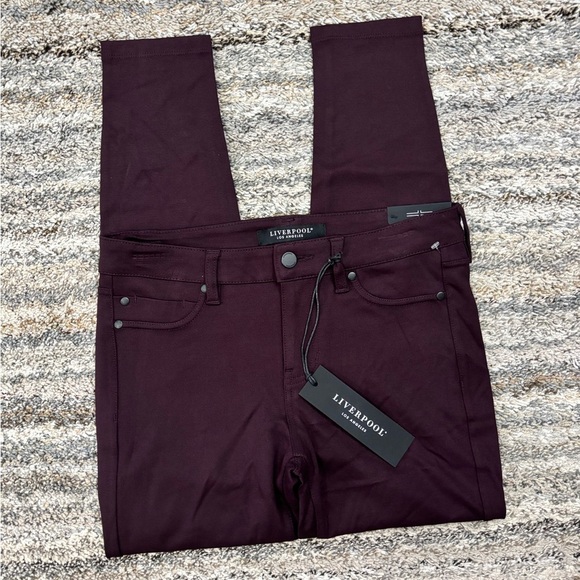Liverpool Skinny Jeggings In Aubergine Sz 4/27P NWT | Liverpool Skinny Jeans - - Picture 6 of 12